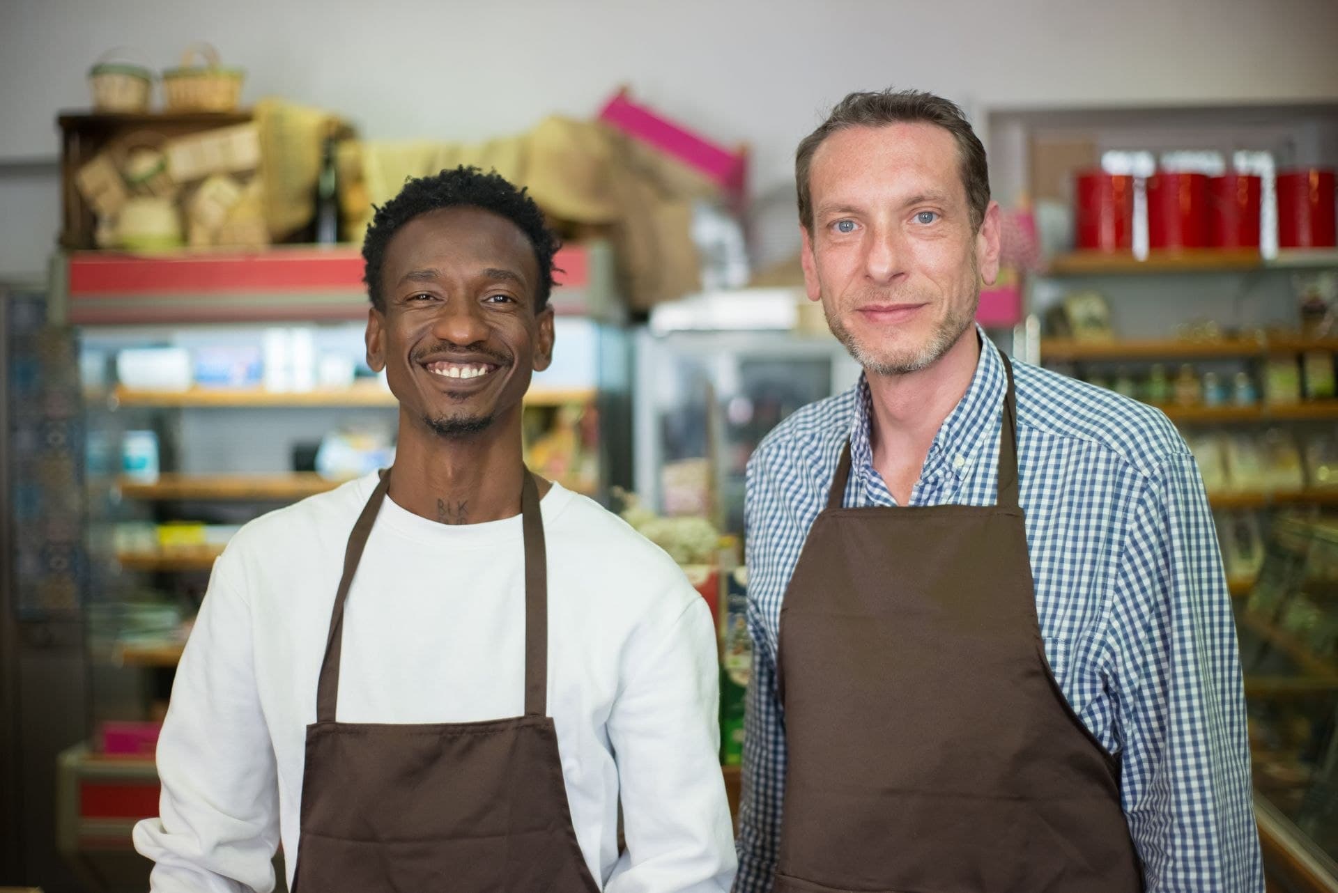 Two independent shop owners